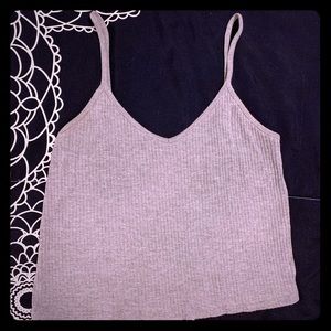 Topshop Tops - TopShop Grey Ribbed Crop Size M Topshop Tops - TopShop Grey Ribbed Crop Size M